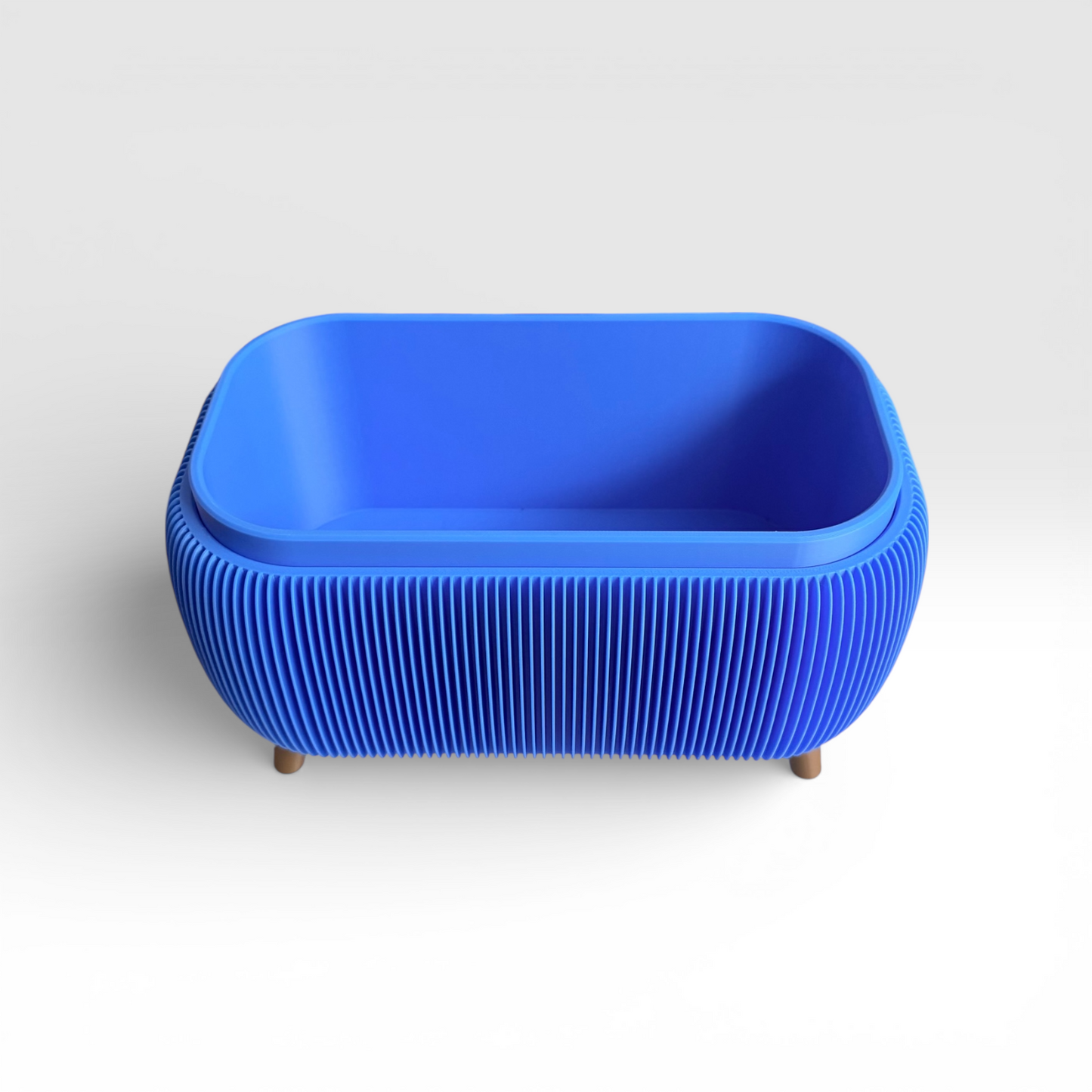 RETRO ROUNDED OBLONG PLANTER TRUE BLUE