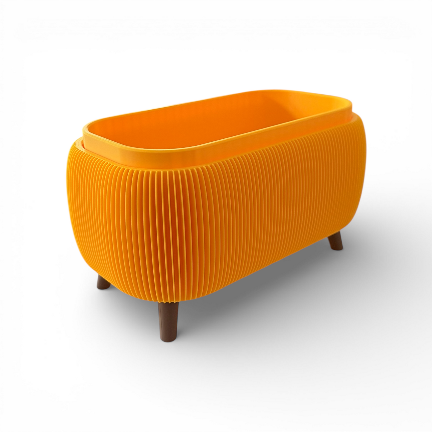 RETRO ROUNDED OBLONG PLANTER SUNFLOWER
