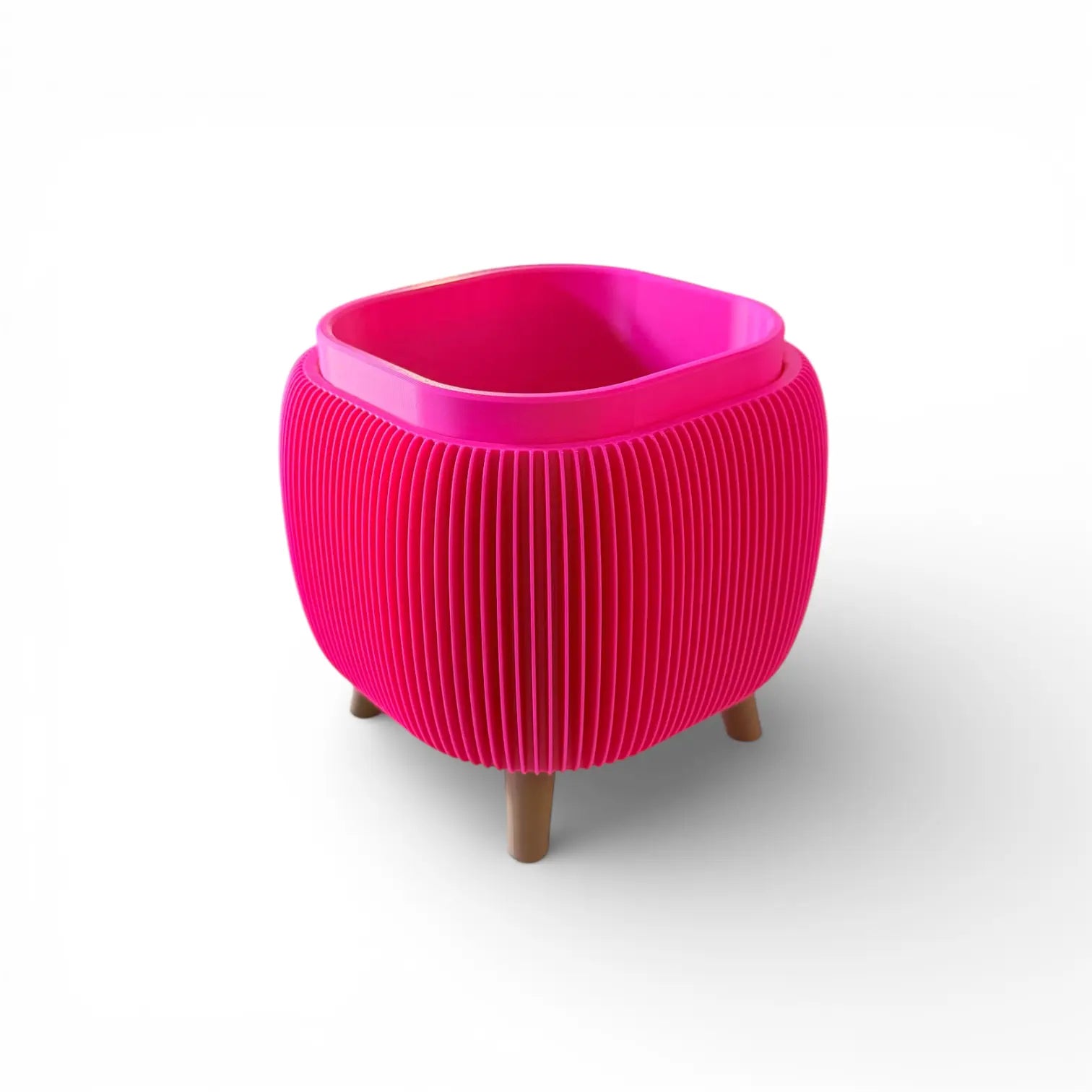 RETRO ROUNDED SQUARE MEDIUM PLANTER RASPBERRY Millees