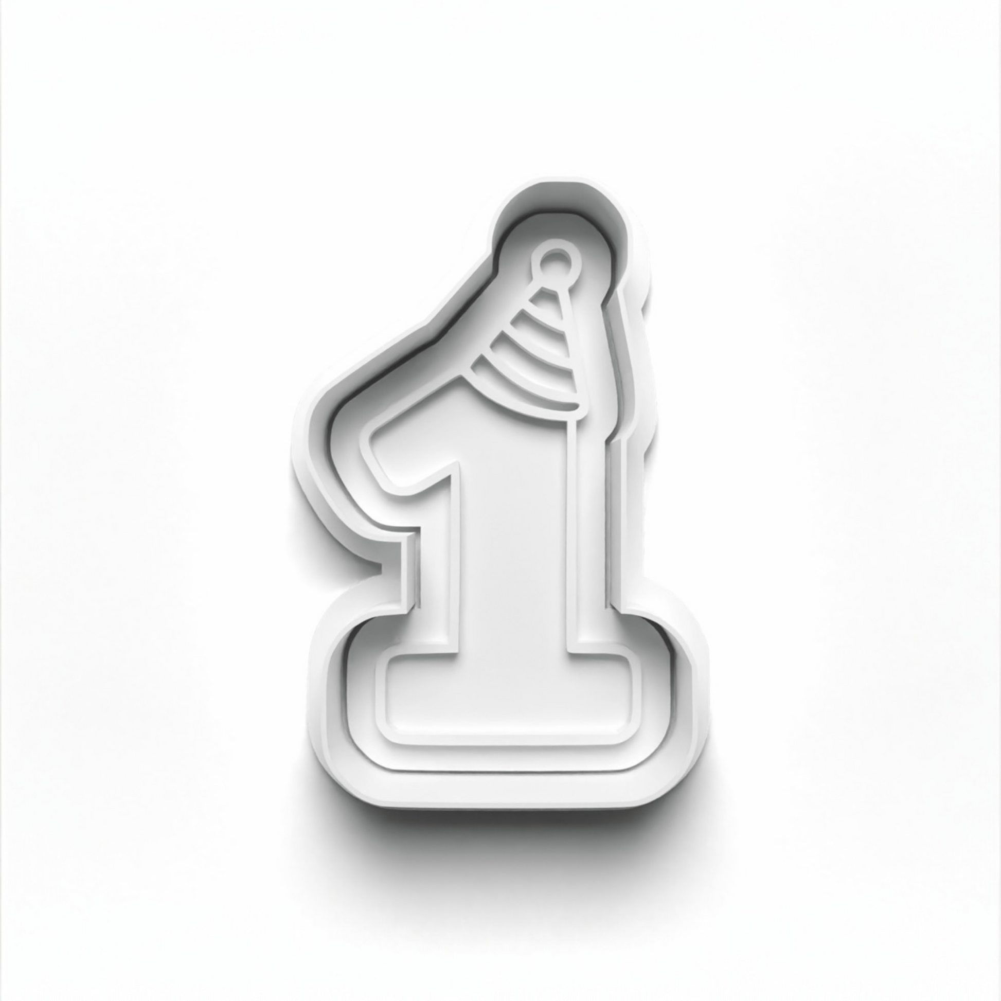 1st Birthday Cookie Cutter number 1 shape for dough and fondant cutting