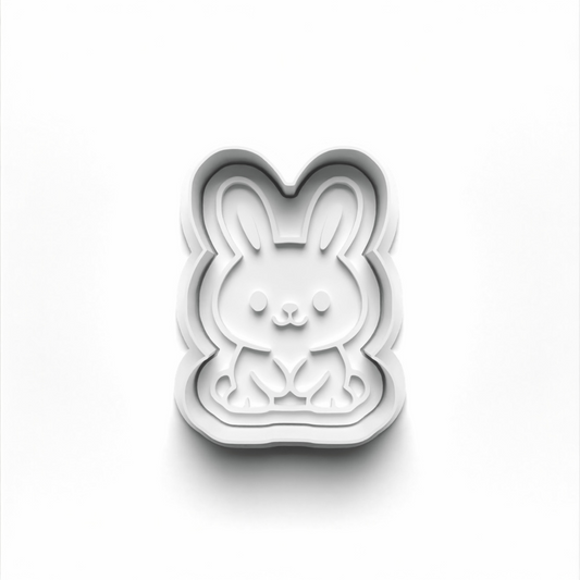 Easter Bunny 1st Birthday cookie fondant cutter 7.3cm by 5.3cm