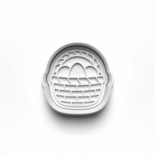 Easter basket cookie fondant cutter for 1st birthday baking 6.5cm size