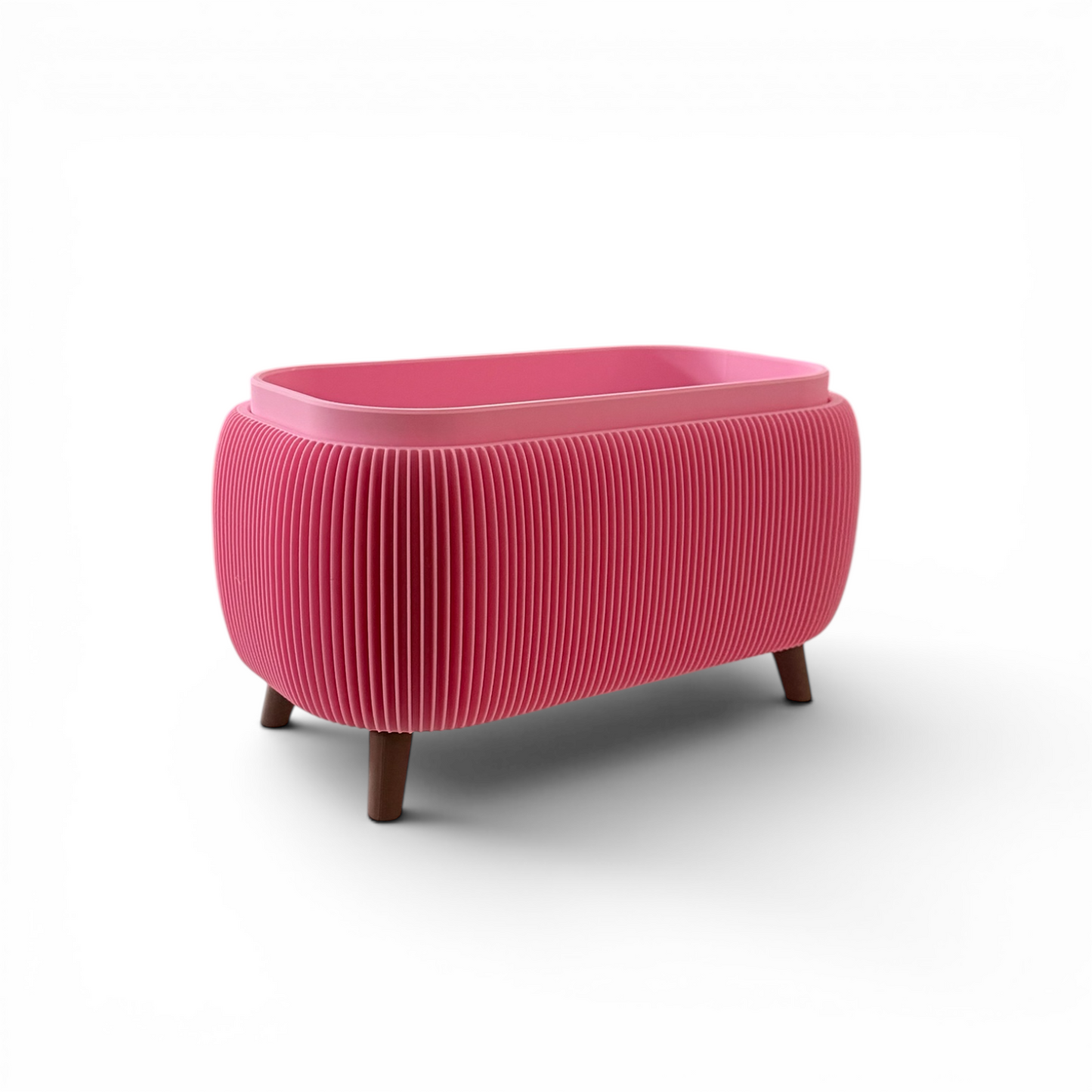 RETRO ROUNDED OBLONG PLANTER SOFT PINK
