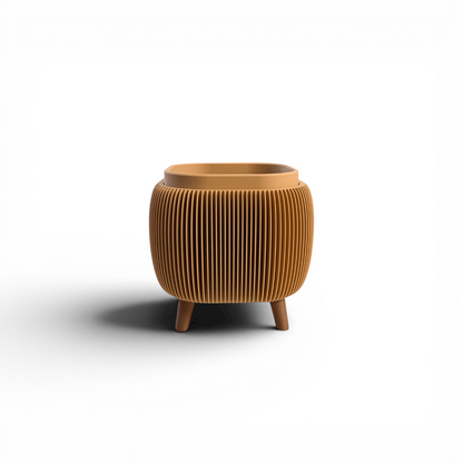 RETRO ROUNDED SQUARE MINI PLANTER LATTE
