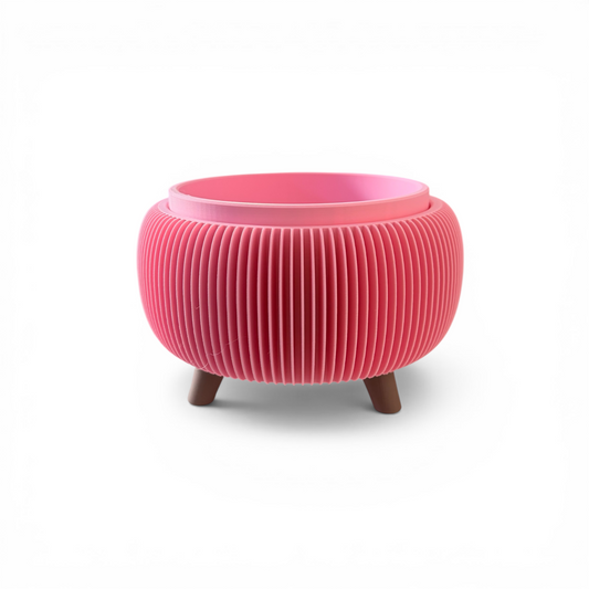 RETRO RIBBED LOW PLANTER SOFT PINK