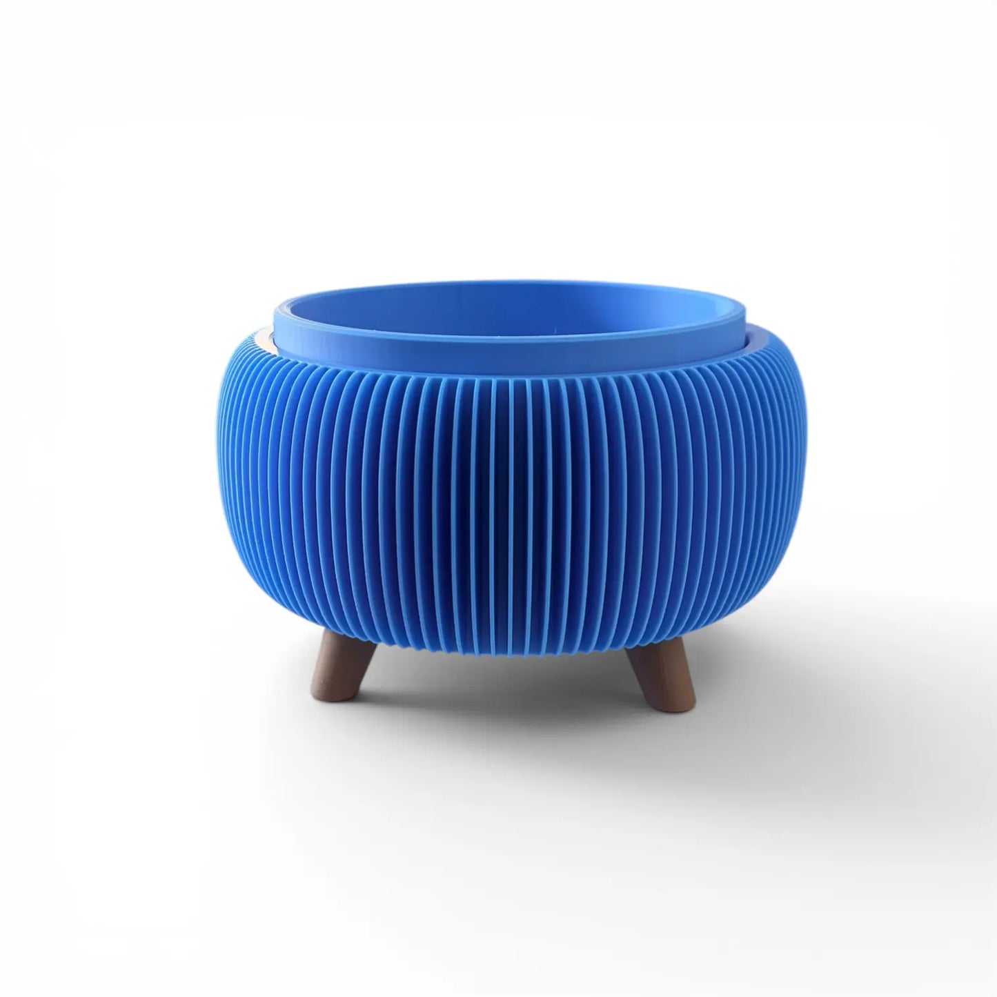 RETRO RIBBED LOW PLANTER TRUE BLUE SATIN Millees