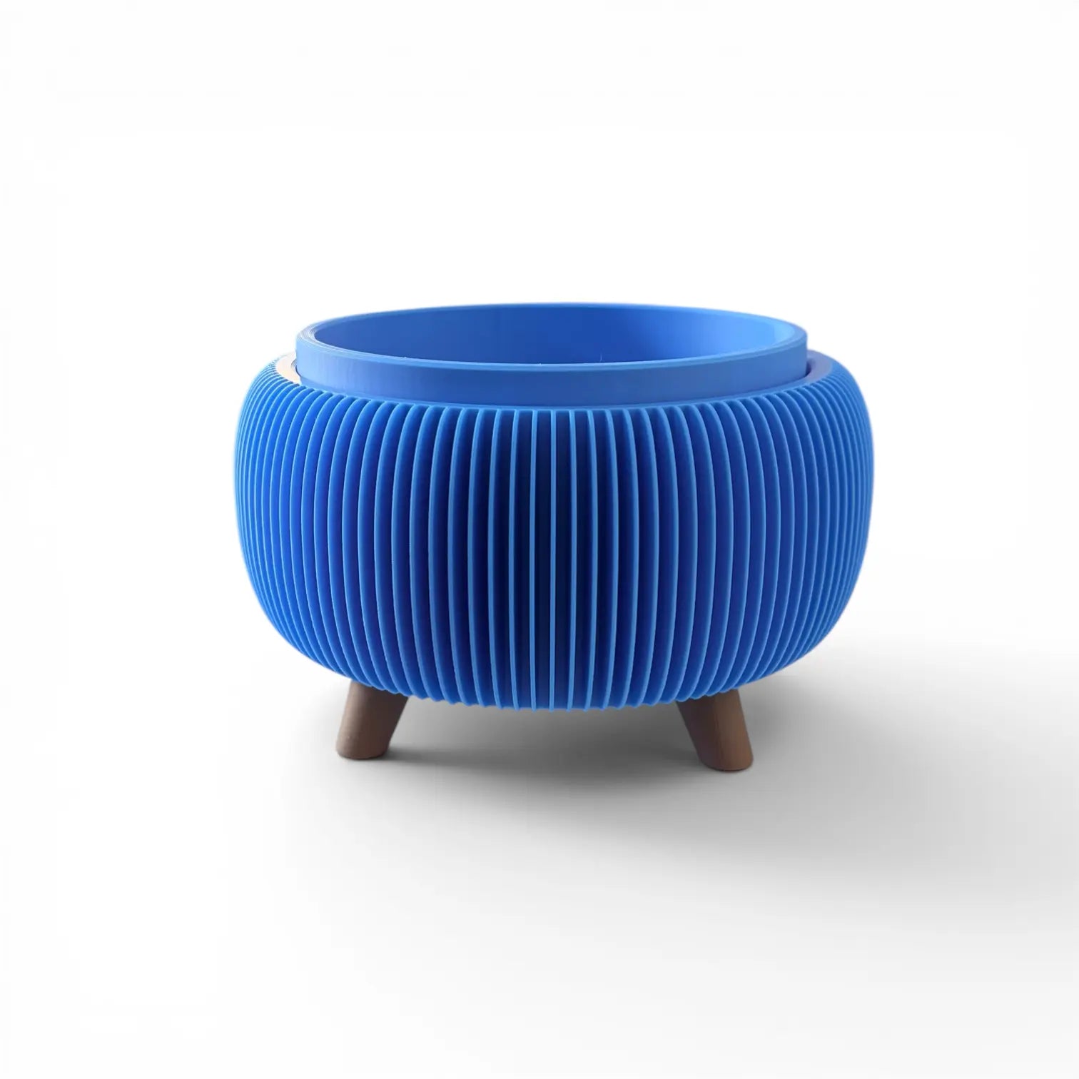RETRO RIBBED LOW PLANTER TRUE BLUE SATIN Millees