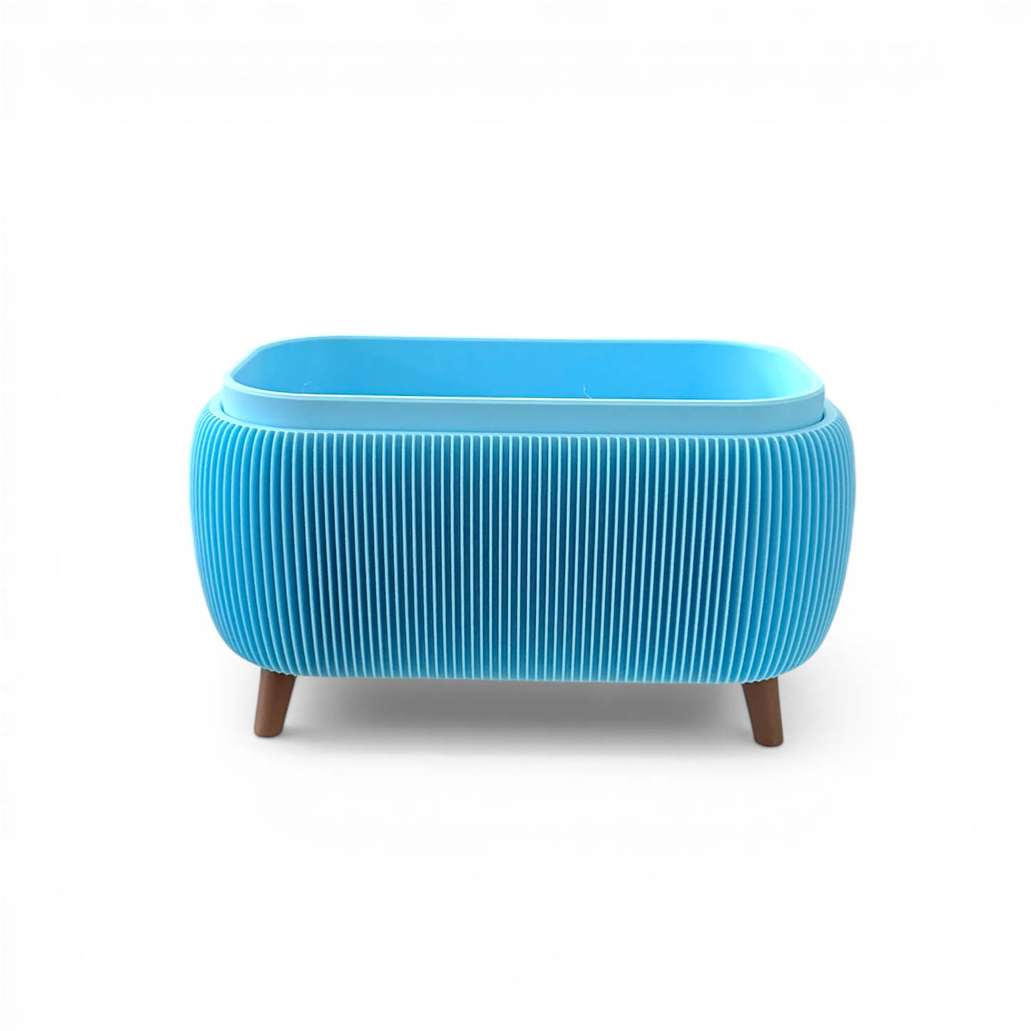 RETRO ROUNDED OBLONG PLANTER ICE BLUE