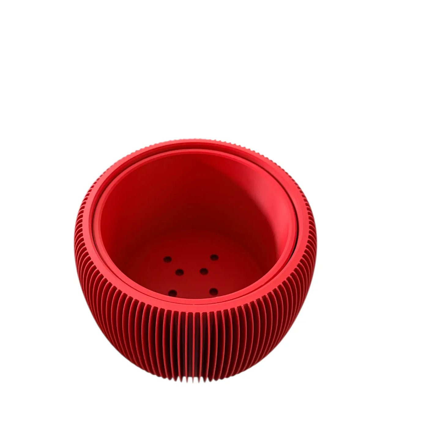 RETRO RIBBED PLANTER DARK RED MATTE Millees