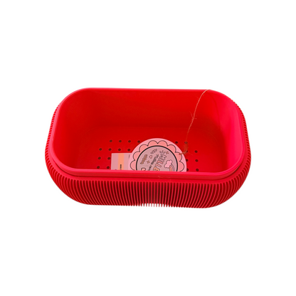 RETRO ROUNDED OBLONG PLANTER RED MATTE