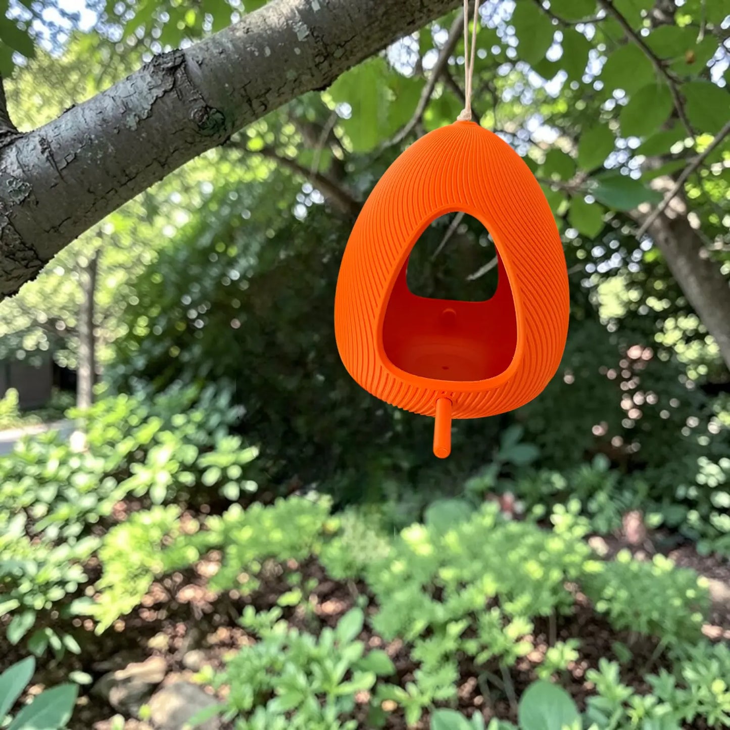 MODERN BIRD FEEDER ORANGE Millees