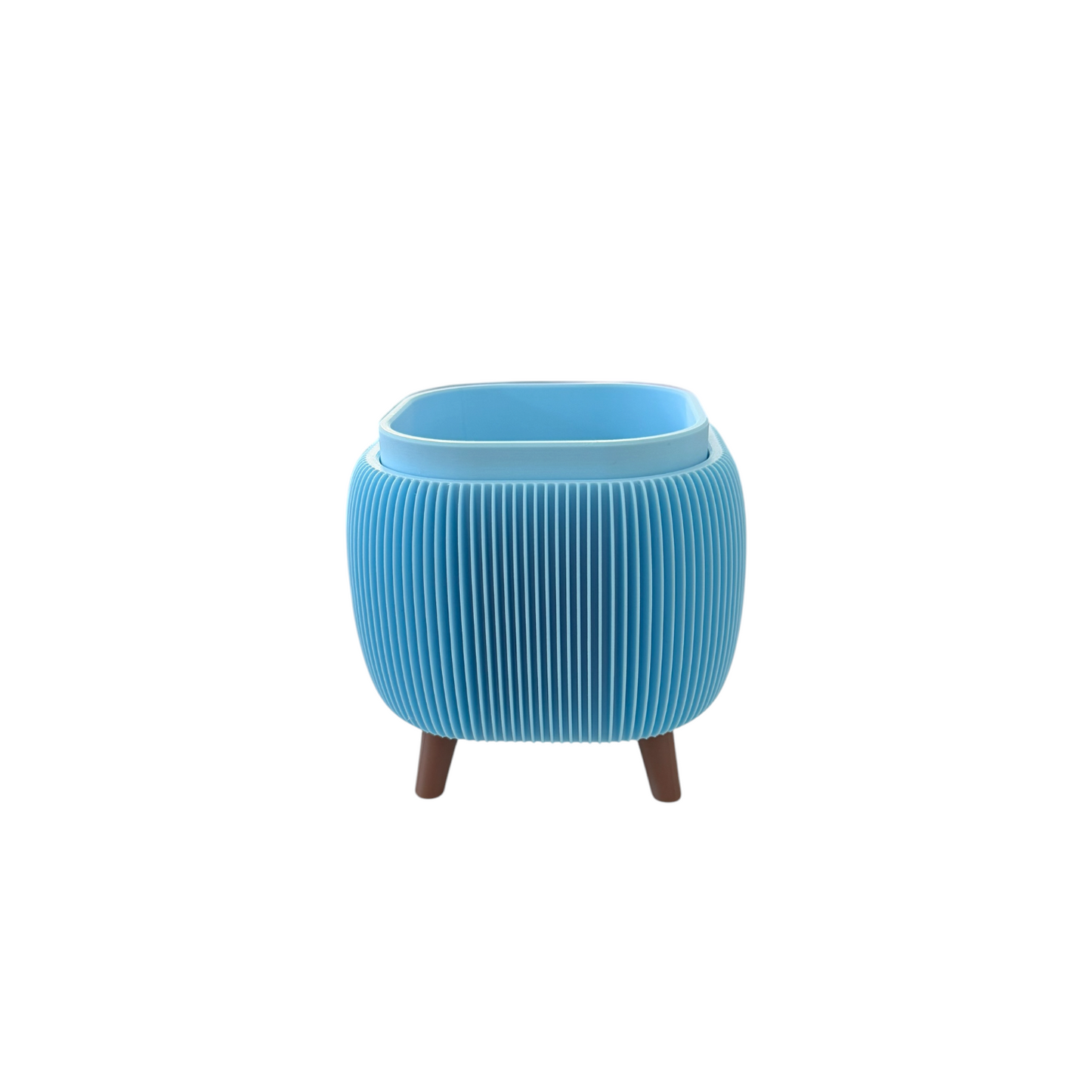 RETRO ROUNDED SQUARE MINI PLANTER ICE BLUE