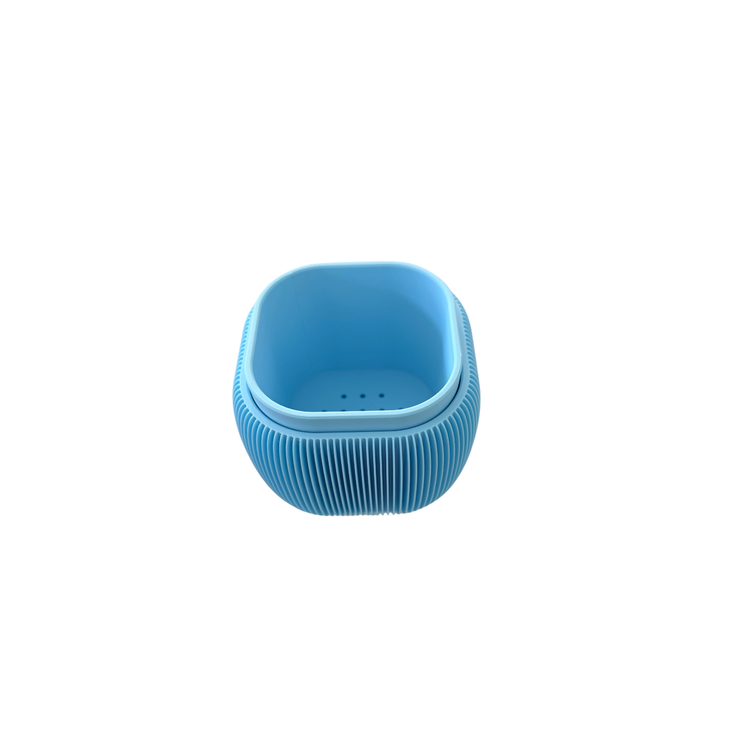 RETRO ROUNDED SQUARE MINI PLANTER ICE BLUE