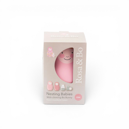 Pink Pastel Nesting Babies with Chiming Bo Bunny