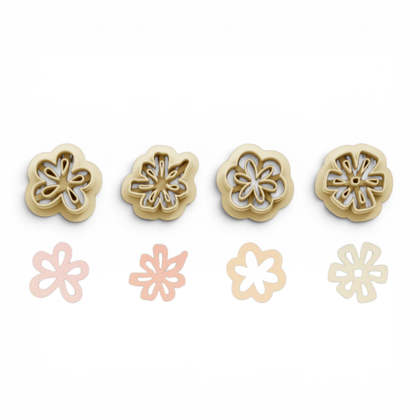 ORGANIC OUTLINE FLOWERS PACK 2 - 20MM