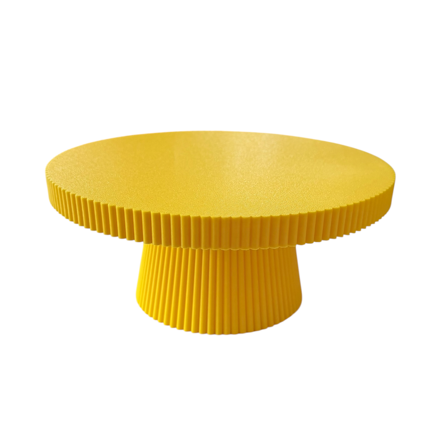DECORATIVE CAKE STAND YELLOW