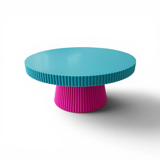 DECORATIVE CAKE STAND TURQUOISE AND RASPBERRY Millees