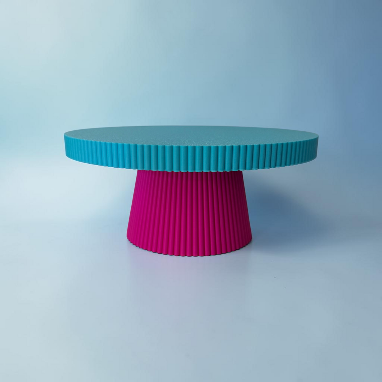 DECORATIVE CAKE STAND TURQUOISE AND RASPBERRY