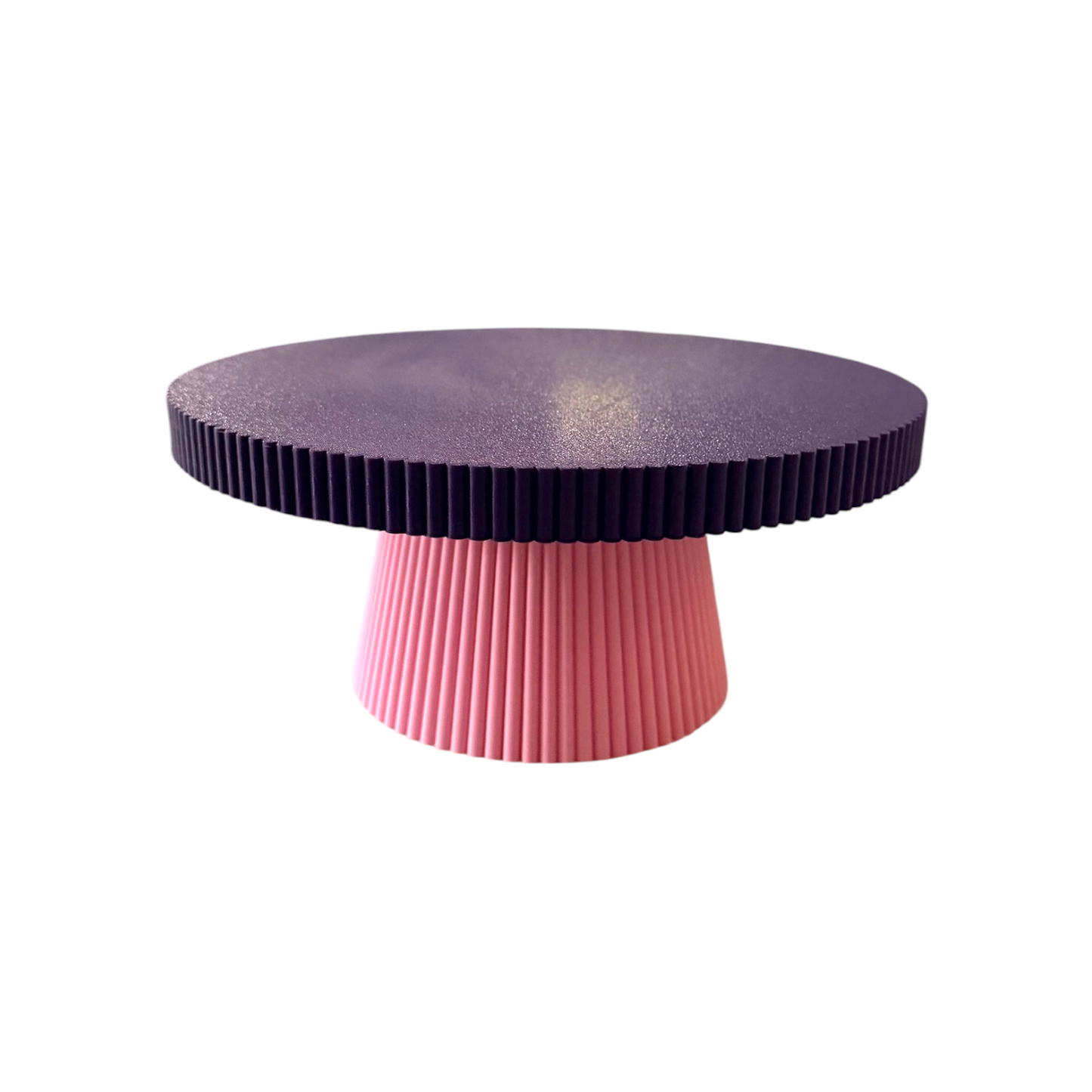 DECORATIVE CAKE STAND PURPLE AND PINK
