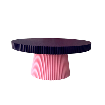 DECORATIVE CAKE STAND PURPLE AND PINK
