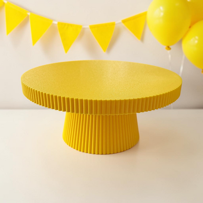 DECORATIVE CAKE STAND YELLOW