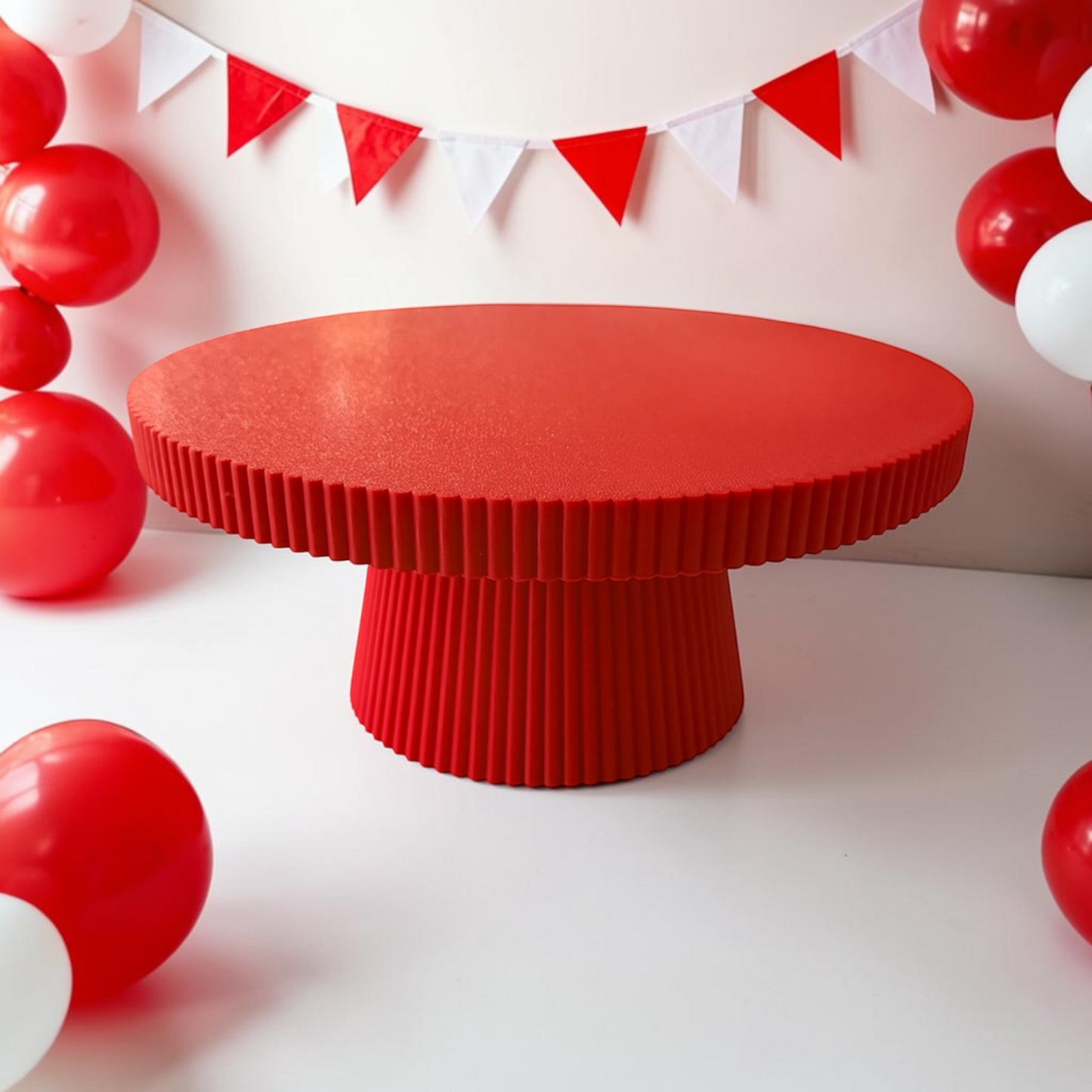 DECORATIVE CAKE STAND RED