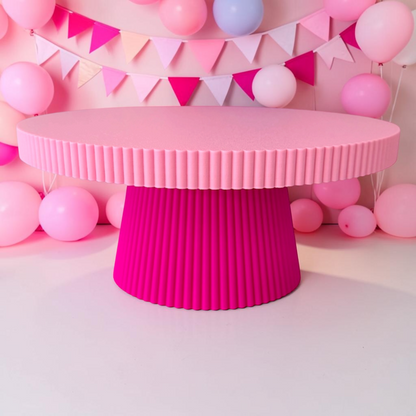 DECORATIVE CAKE STAND PINK AND RASPBERRY