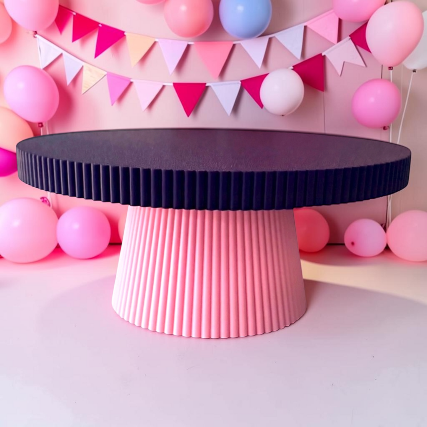 DECORATIVE CAKE STAND PURPLE AND PINK