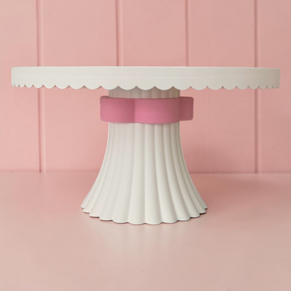 DECORATIVE CAKE STAND PETAL EDGE FLUTED BASE