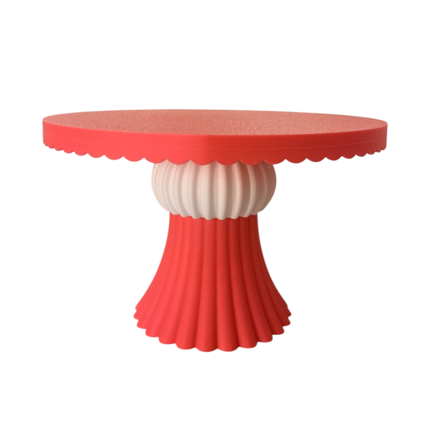 DECORATIVE CAKE STAND PETAL EDGE HOT PINK