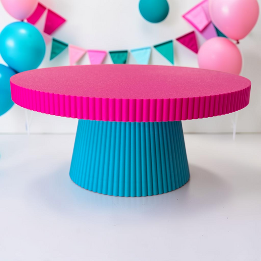 Decorative Cake Stand | Raspberry and Turquoise Cake Stand