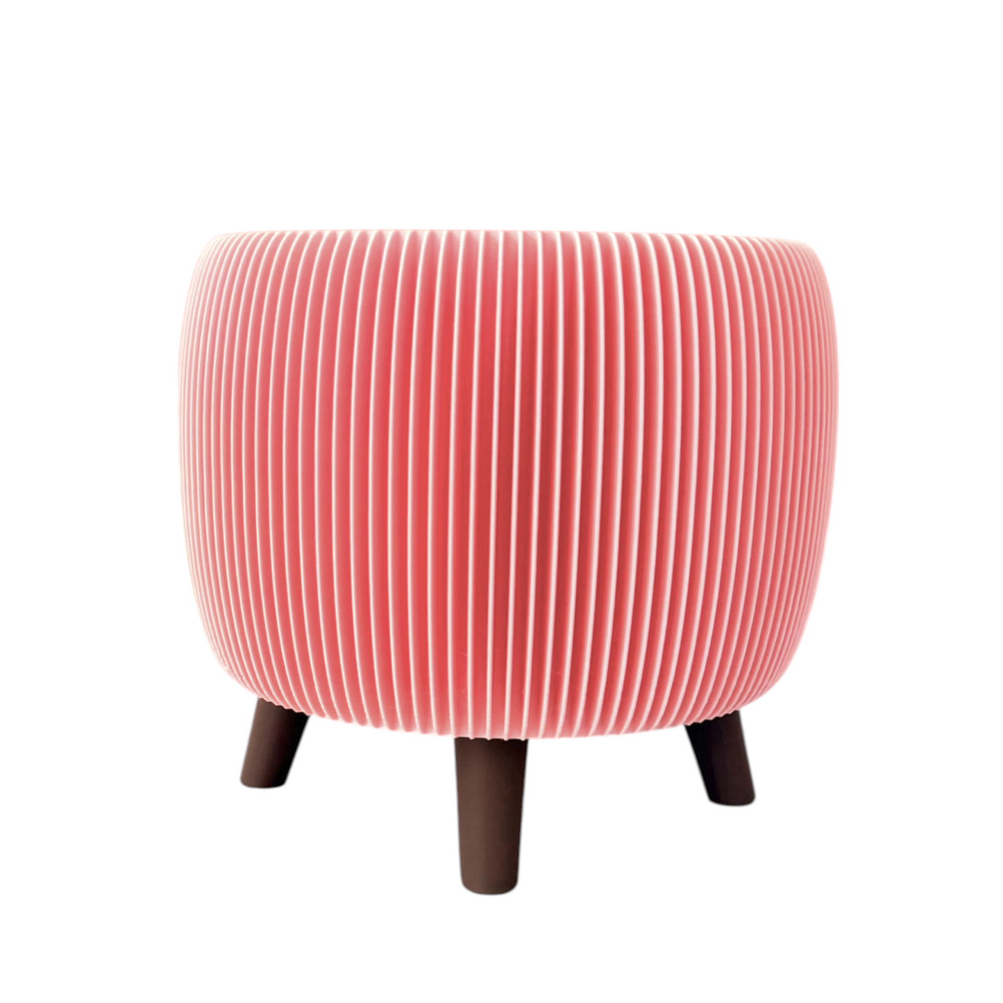 RETRO RIBBED PLANTER PINK MILKSHAKE LARGE
