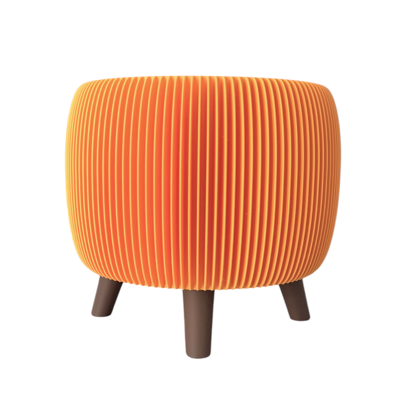 RETRO RIBBED PLANTER APRICOT LARGE