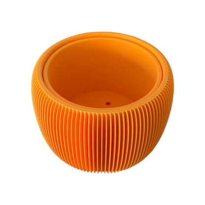 RETRO RIBBED PLANTER APRICOT LARGE