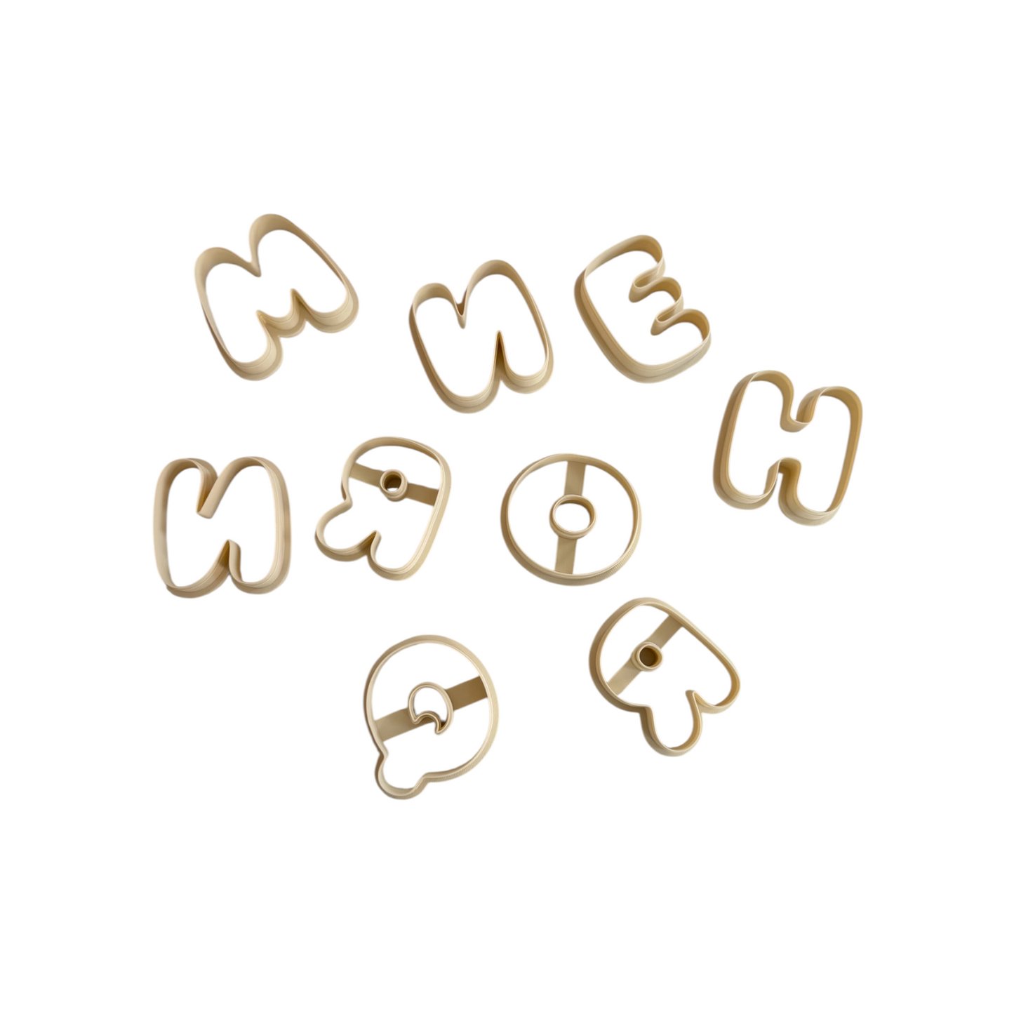 BUBBLE LETTER CLAY CUTTERS