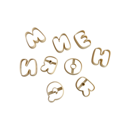 BUBBLE LETTER CLAY CUTTERS