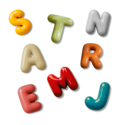 BUBBLE LETTER CLAY CUTTERS