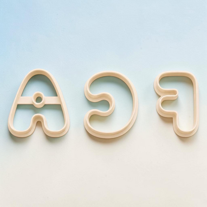BUBBLE LETTER CLAY CUTTERS