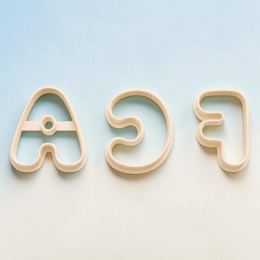 BUBBLE LETTER CLAY CUTTERS