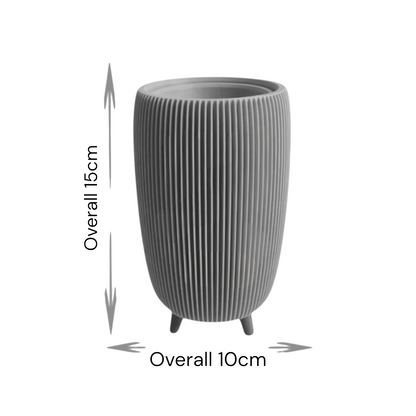 RETRO RIBBED TALL PLANTER SUNFLOWER
