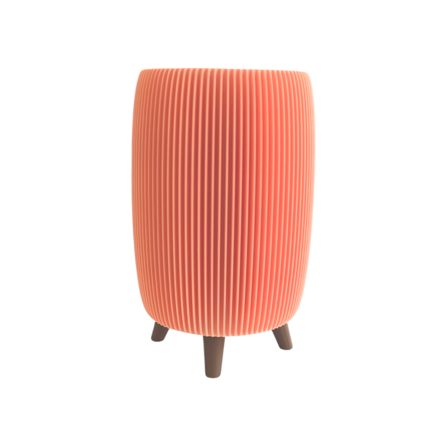 RETRO RIBBED PLANTER MILKSHAKE PINK TALL