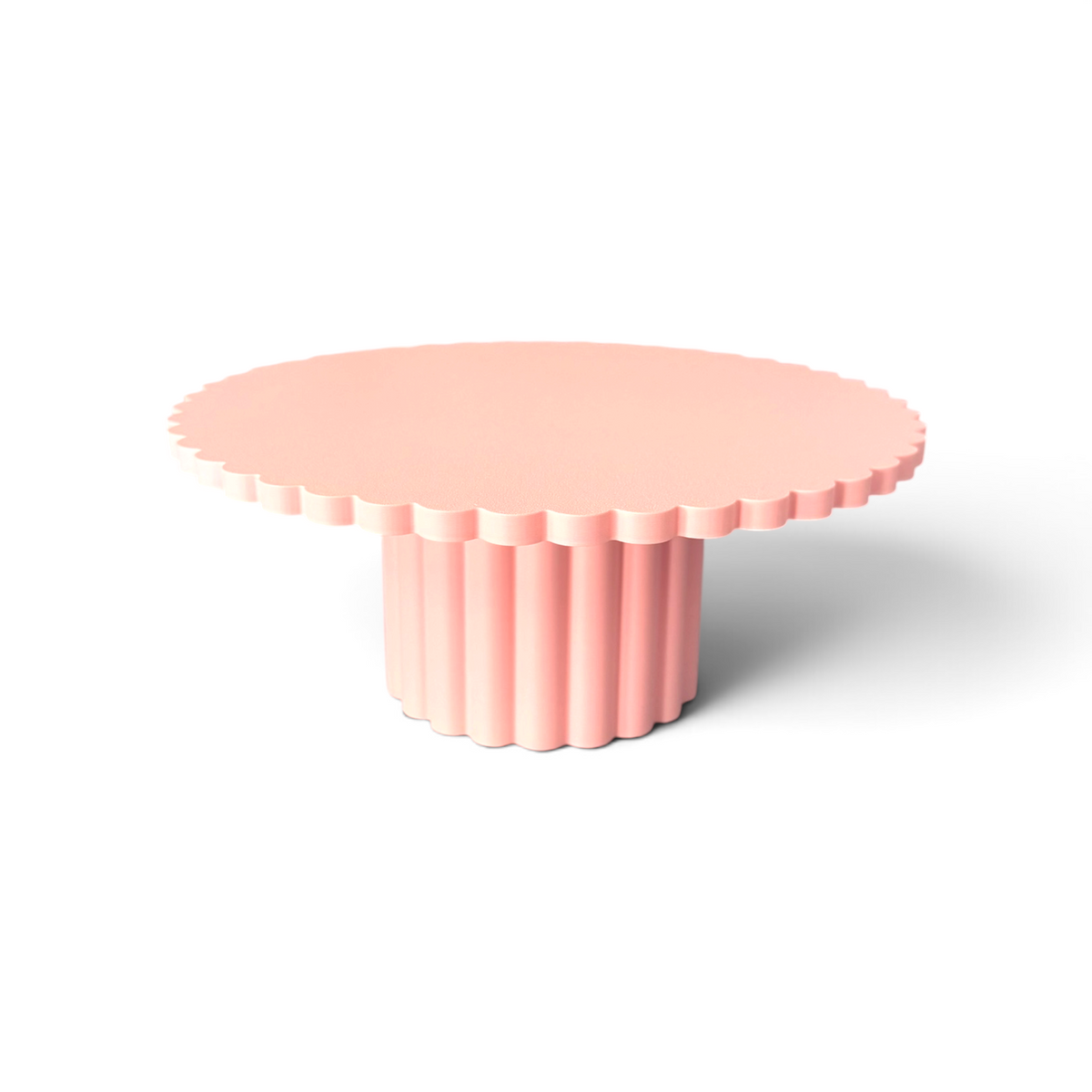 SCALLOPED CAKE STAND PINK