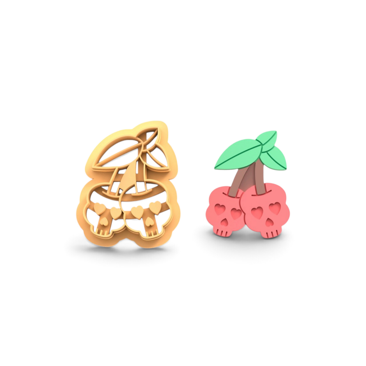 CHERRY SKULLS CLAY CUTTER 25MM