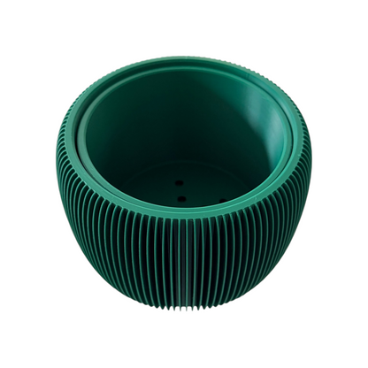RETRO RIBBED PLANTER WINTER GREEN SATIN LARGE