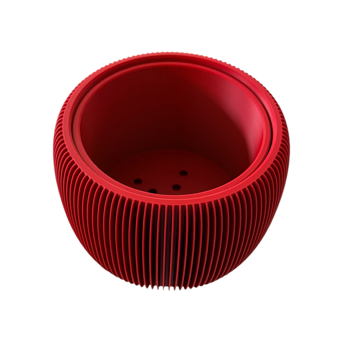 RETRO RIBBED PLANTER MAROON SATIN LARGE