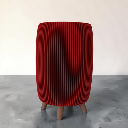 RETRO RIBBED PLANTER MAROON TALL