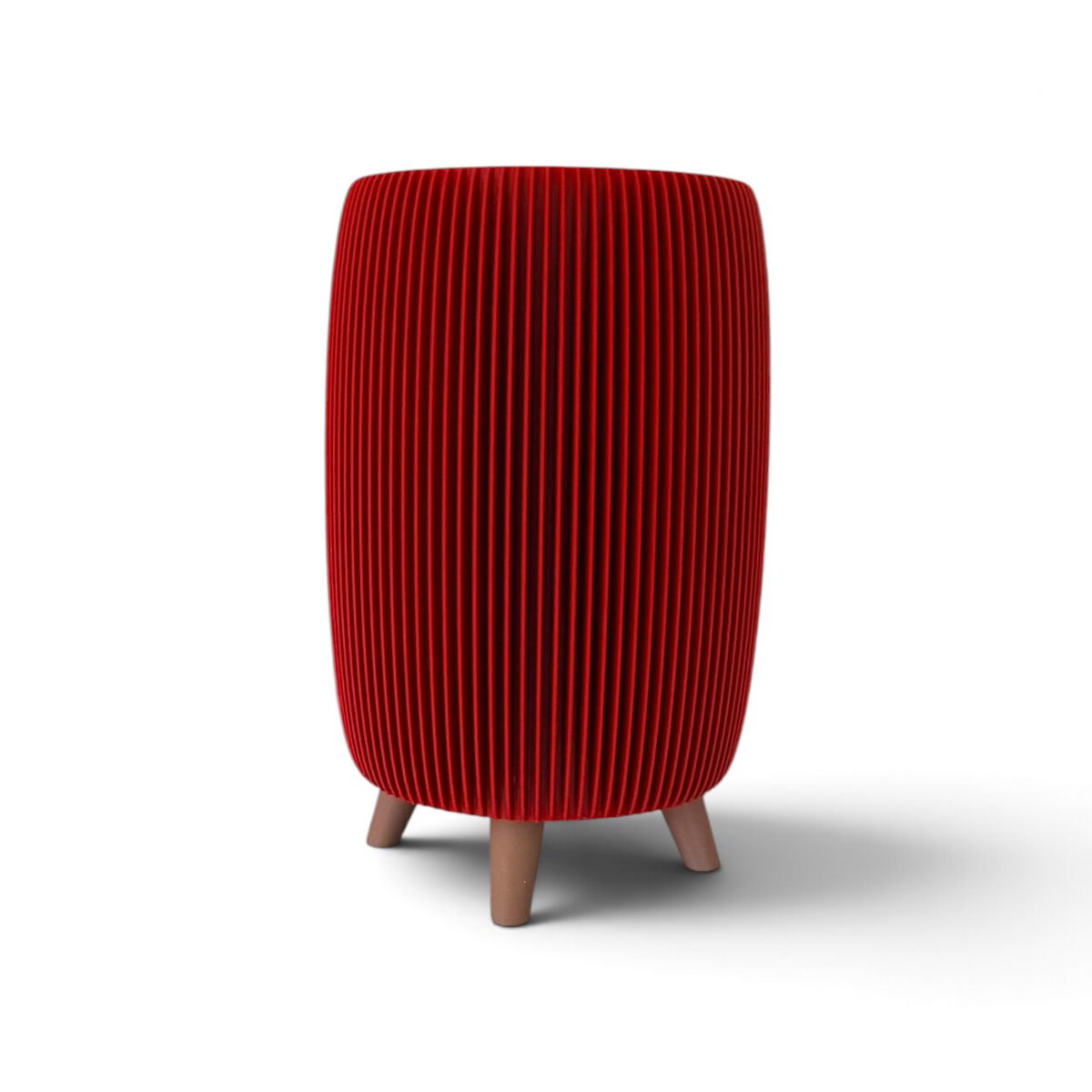 RETRO RIBBED PLANTER MAROON TALL