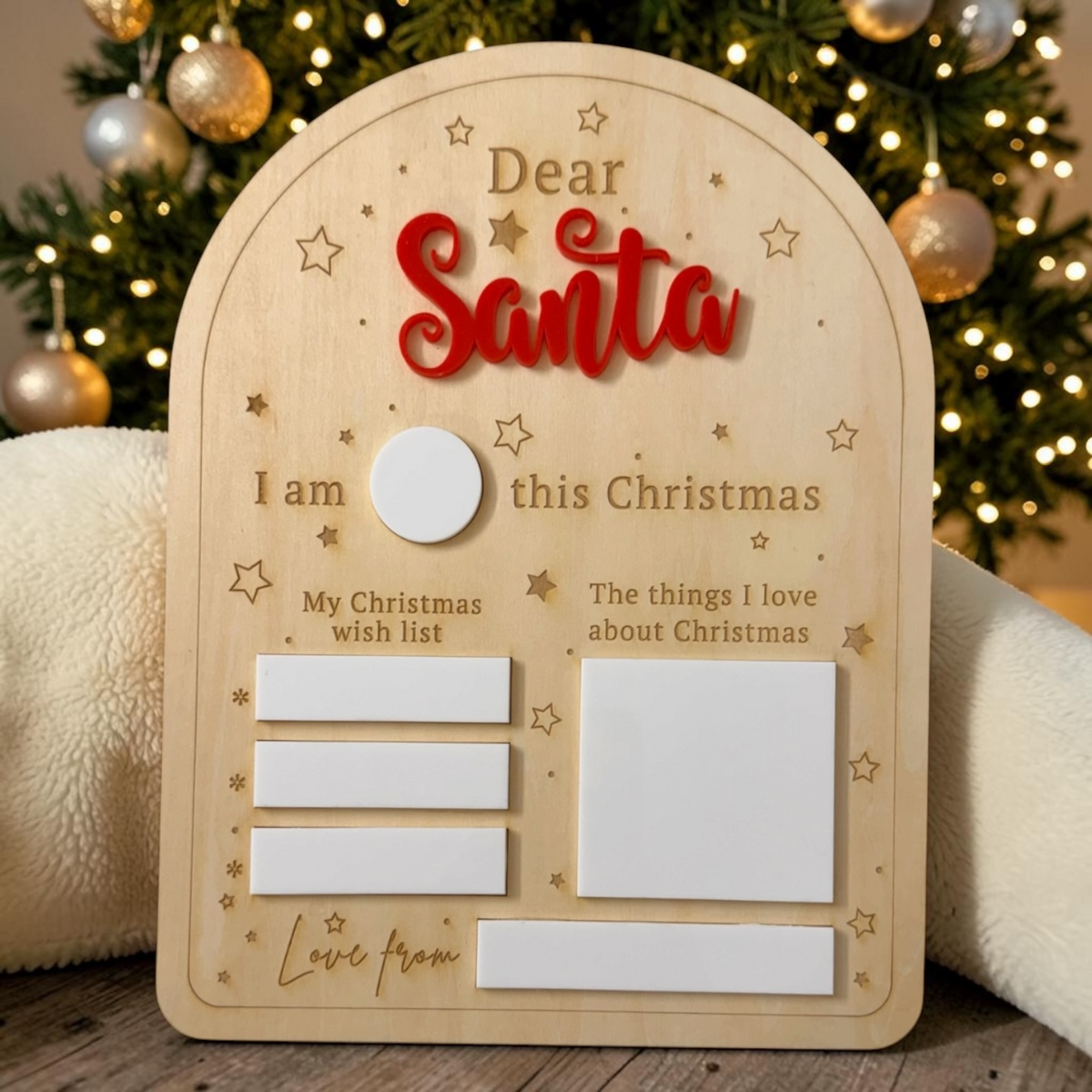 DEAR SANTA WISHLIST BOARD