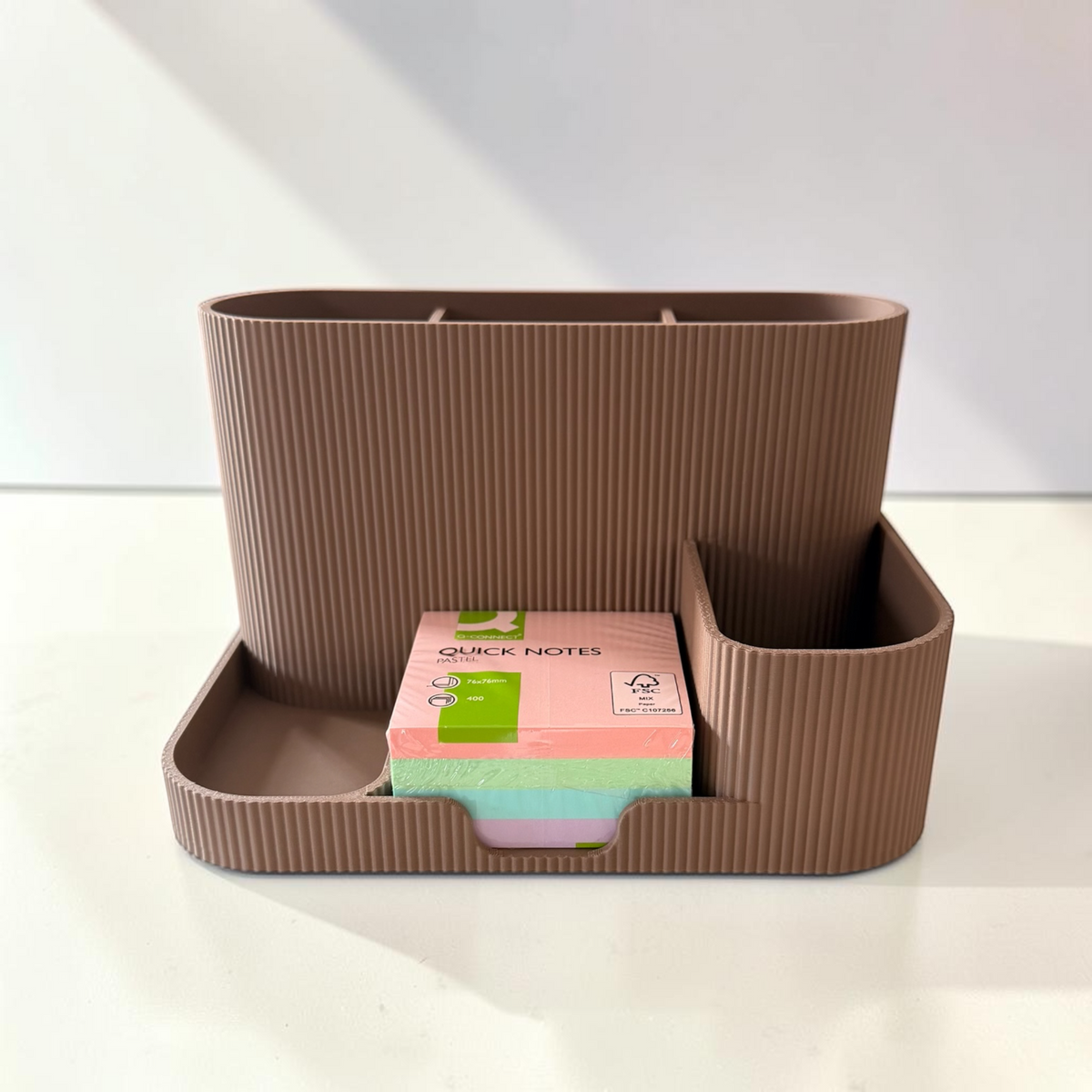 DESK ORGANISER/STICKY NOTE HOLDER COFFEE